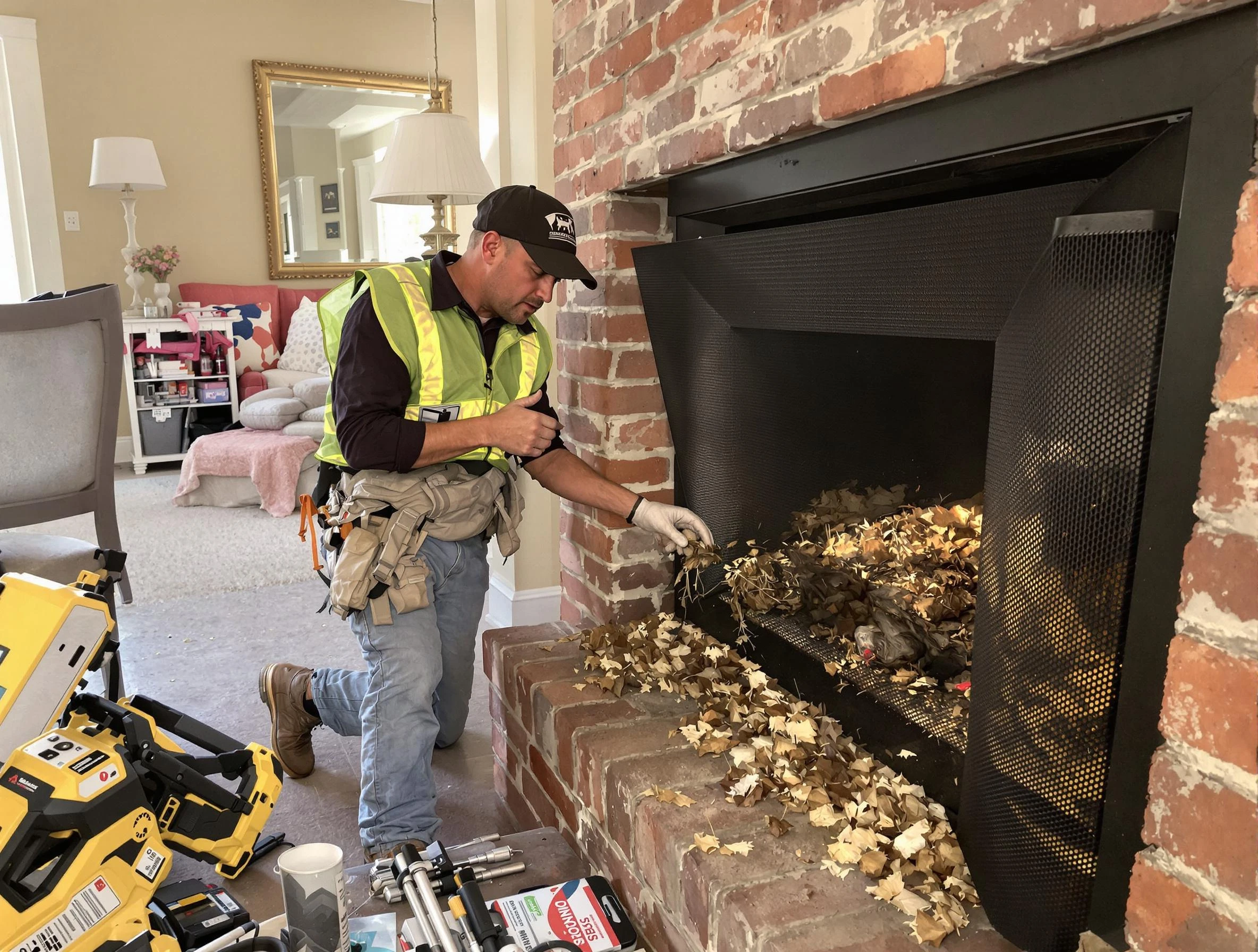 Safe screening installation by Boston Chimney Sweep in Boston, MA