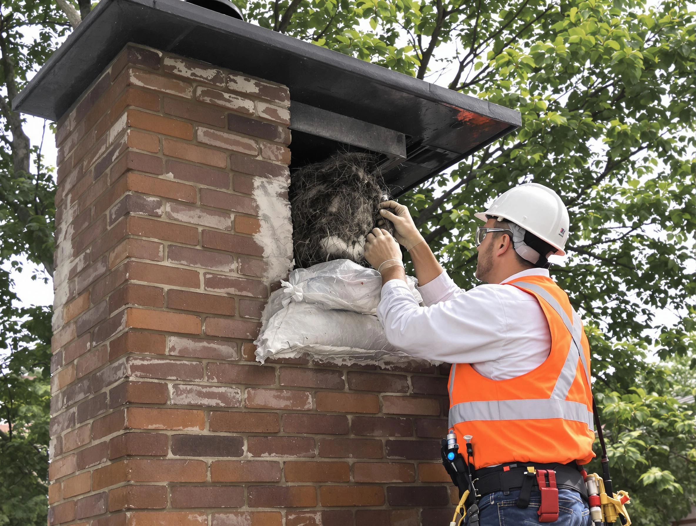 Humane removal of debris and animals by Boston Chimney Sweep in Boston, MA