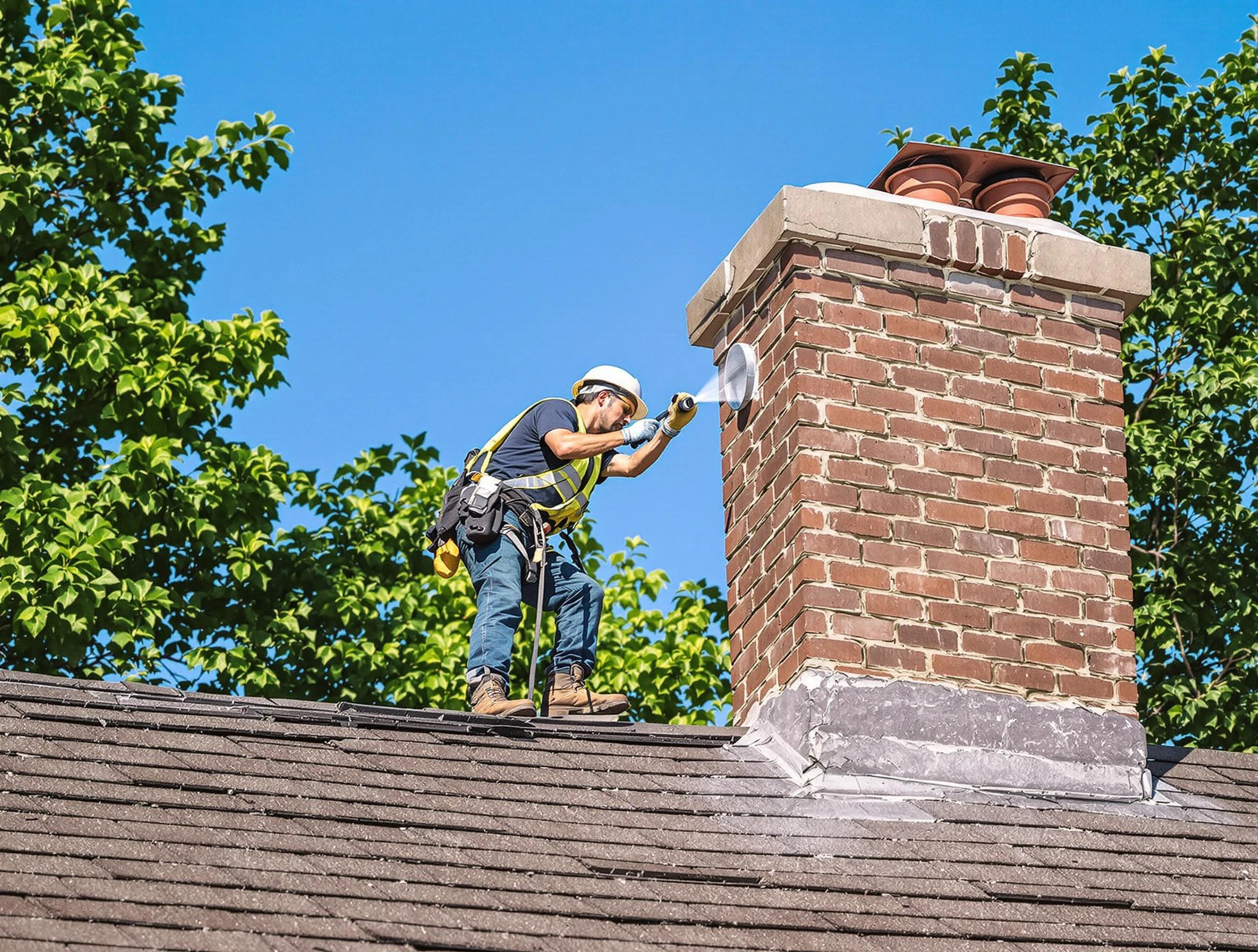 Boston Chimney Sweep performing an inspection with advanced tools in Boston, MA