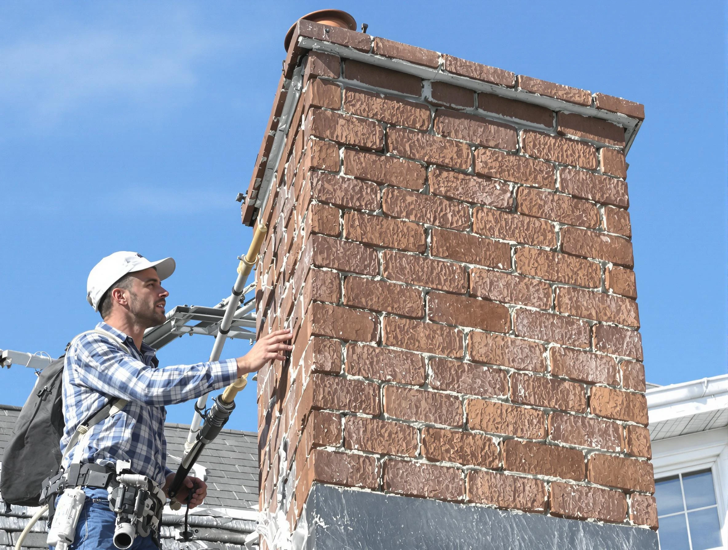 Brickwork for a chimney rebuild by Boston Chimney Sweep in Boston, MA