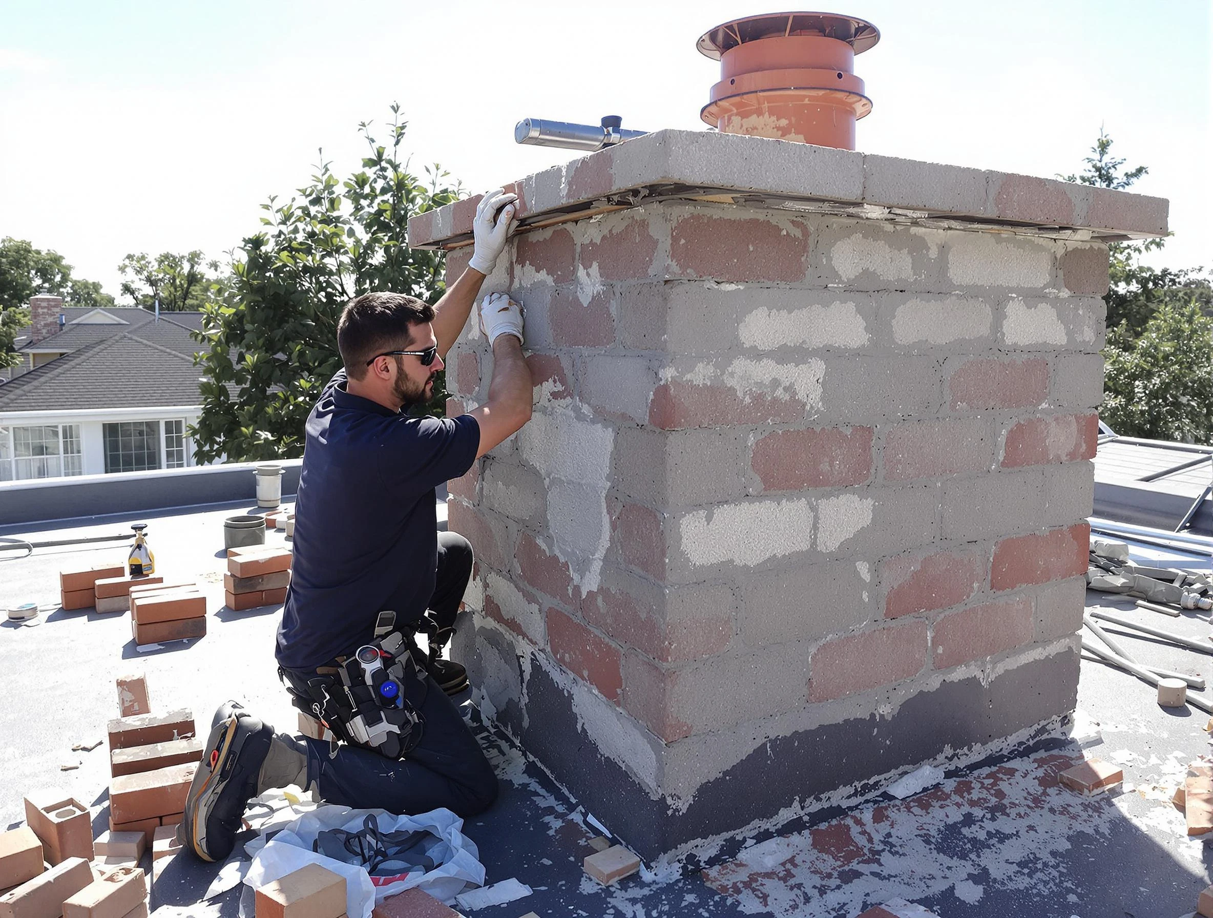 Advanced chimney repair process by Boston Chimney Sweep in Boston, MA