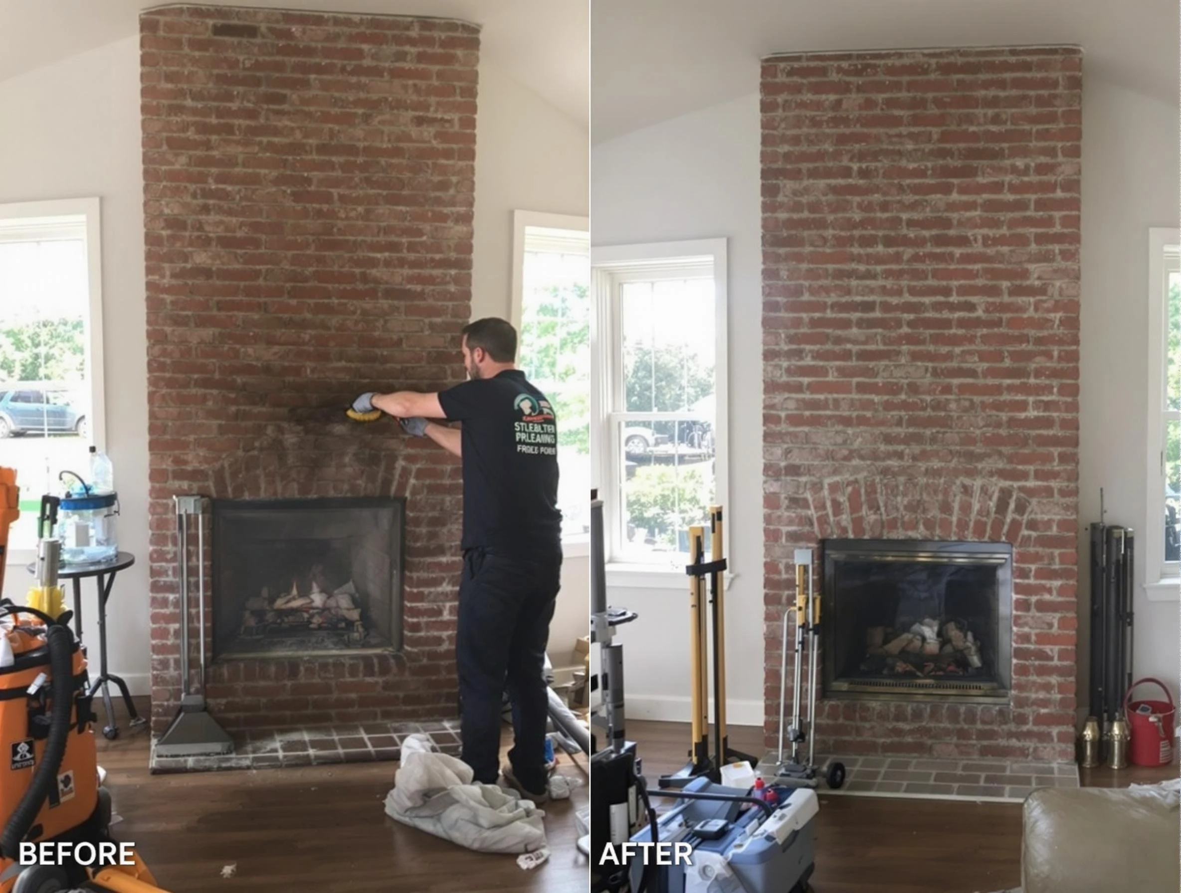 Finished chimney sweeping service by Boston Chimney Sweep in Boston, MA