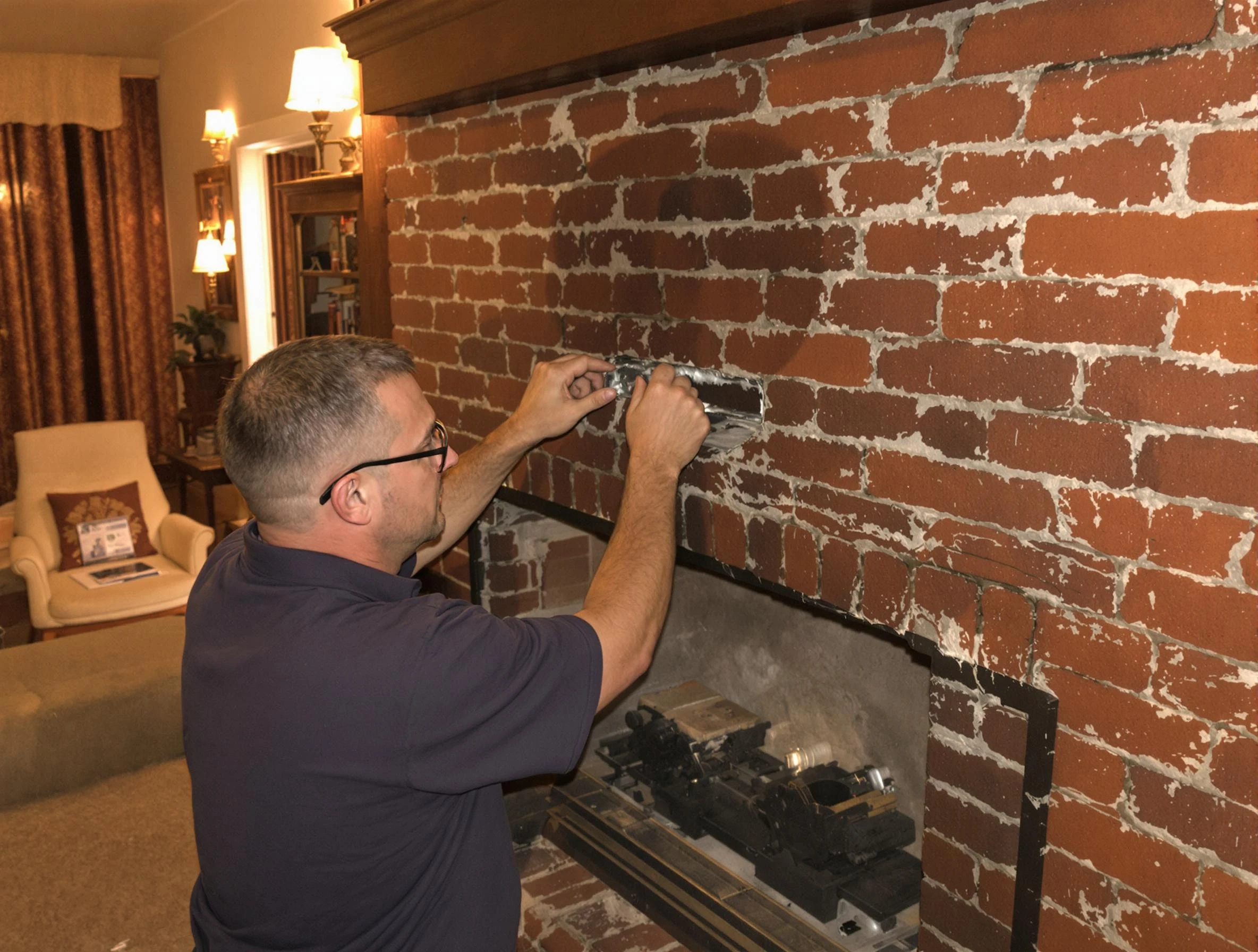 Boston Chimney Sweep expert fixing a fireplace in Boston, MA