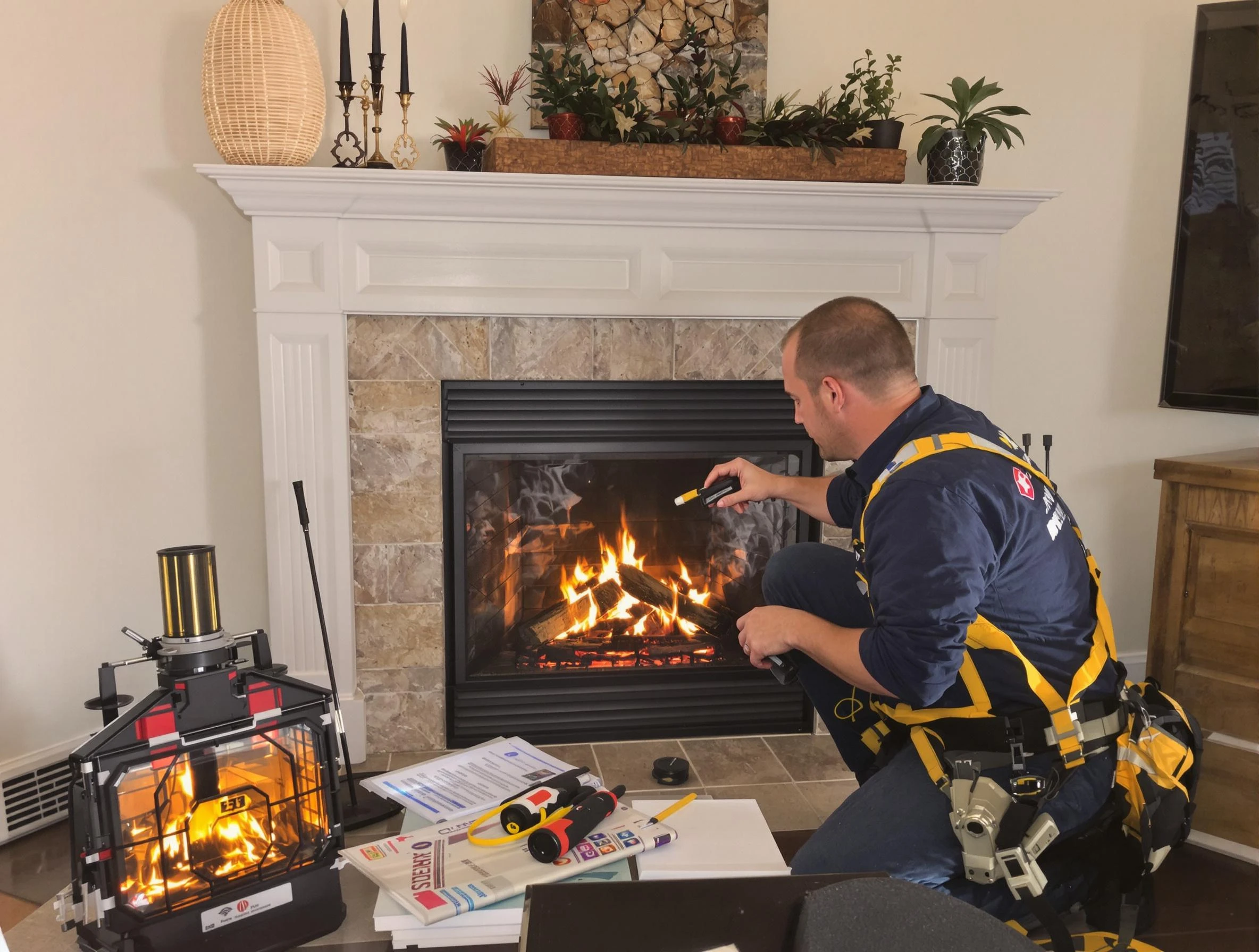 Safety-focused fireplace inspection by Boston Chimney Sweep in Boston, MA